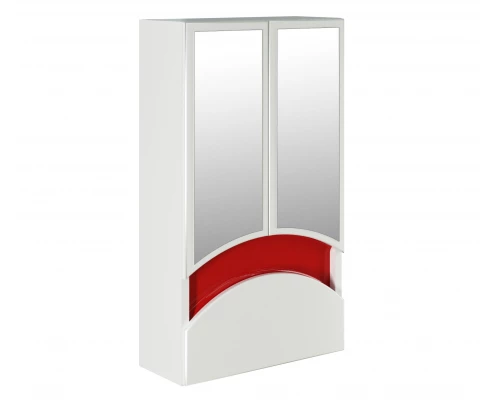 Зеркало-шкаф навесной без подсветки MIXLINE Радуга-46 красный (522475)