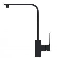 Смеситель для кухни 35k MIXLINE ML34-032 "Solo Black" высокий излив, боковая ручка (553196)