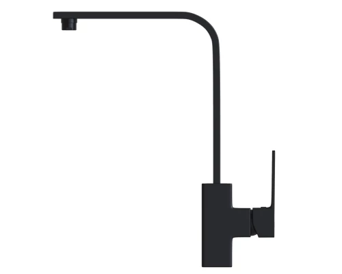 Смеситель для кухни 35k MIXLINE ML34-032 "Solo Black" высокий излив, боковая ручка (553196)