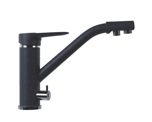 Смеситель для кухни 40к MIXLINE ML-GS05 (343) антрацит с вых. для питьевого фильтра (547681)