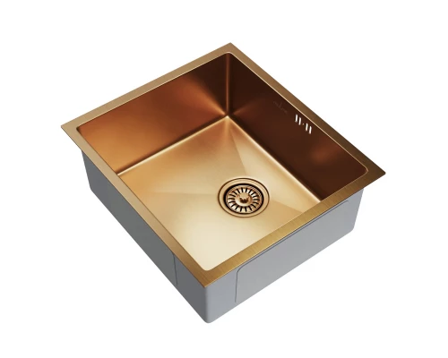 Мойка подст.монтаж 50х44 (3,0) вып 3 1/2  MIXLINE PRO 20см с сифоном (бронза) (548571)