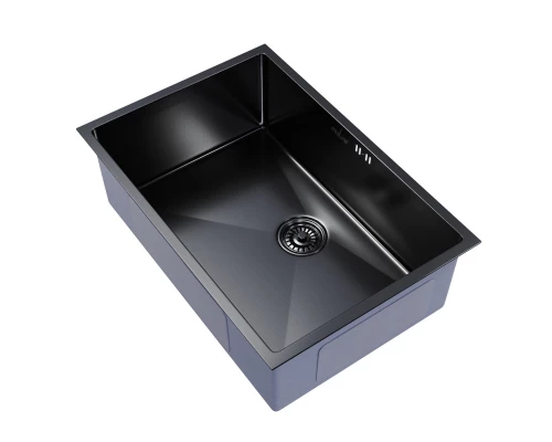 Мойка подст.монтаж 65х44 (3,0) вып 3 1/2  MIXLINE PRO 22см с сифоном (черный графит) (548573)