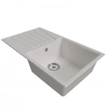 Мойка MIXLINE ML-GM20 с крылом  ультра-белая  (341) 830*480*190мм NEW (552005)