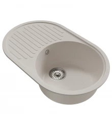 Мойка MIXLINE ML-GM16 овальная с крылом  белая (331) 730*460*180мм NEW (551930)