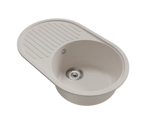 Мойка MIXLINE ML-GM16 овальная с крылом  белая (331) 730*460*180мм NEW (551930)