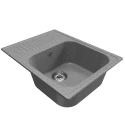 Мойка MIXLINE ML-GM18 с крылом  темно-серая (309) 640*490*190мм NEW (551971)