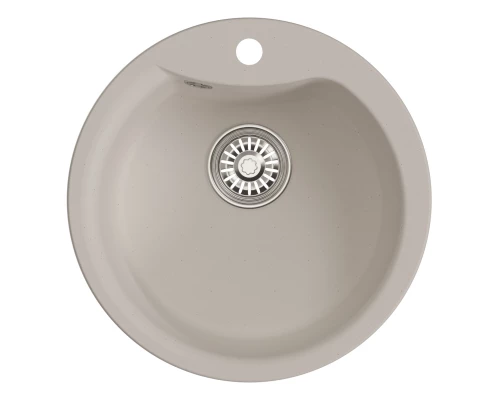 Мойкa MIXLINE ML-GM12 круглая  белая (331) 480мм (глуб. чаши 210) NEW (551837)