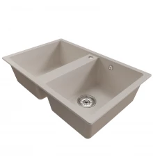 Мойка MIXLINE ML-GM23 двухчашевая  белая (331) 770*500*190мм NEW (552041)