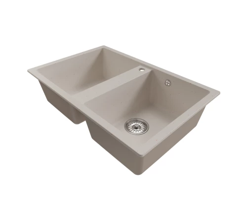 Мойка MIXLINE ML-GM23 двухчашевая  белая (331) 770*500*190мм NEW (552041)