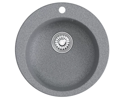 Мойкa MIXLINE ML-GM13 круглая  темно-серая (309) 495мм (глуб. чаши 200) NEW (551891)