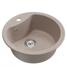 Мойкa MIXLINE ML-GM09 круглая  песочная (302) 510 мм (глуб. чаши 190) NEW (551793)