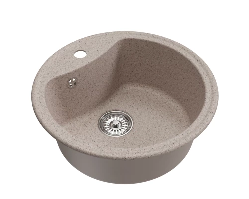 Мойкa MIXLINE ML-GM09 круглая  песочная (302) 510 мм (глуб. чаши 190) NEW (551793)