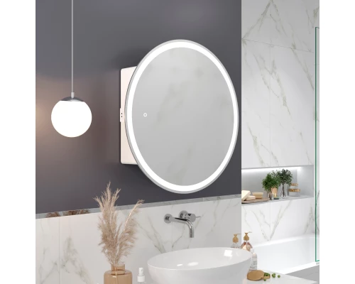 Зеркало-шкаф MIXLINE "Оливия" D700 универсальный, сенсорный выкл., светодиодная подсветка (553157)