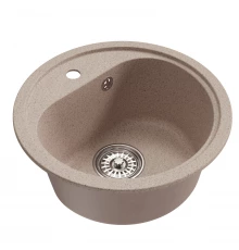 Мойкa MIXLINE ML-GM10 круглая  песочная (302) 440мм (глуб. чаши 180) NEW (551807)