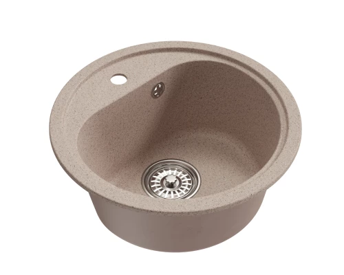 Мойкa MIXLINE ML-GM10 круглая  песочная (302) 440мм (глуб. чаши 180) NEW (551807)