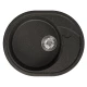 Мойка MIXLINE ML-GM17 овальная с крылом  черная (308) 580*470*180мм NEW (551938)