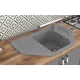 Мойка MIXLINE ML-GMS17 СТАНДАРТ угловая с крылом, темно-серый, 780*485*190мм (551156)