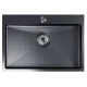 Кухонная мойка 65х45  вып 3 1/2  MIXLINE PRO 22см с сифоном черный графит НАНО (552937)
