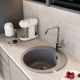 Мойкa MIXLINE ML-GM13 круглая  графит (342) 495мм (глуб. чаши 200) NEW (551896)