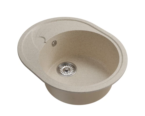 Мойка MIXLINE ML-GM17 овальная с крылом  бежевая (328) 580*470*180мм NEW (551941)