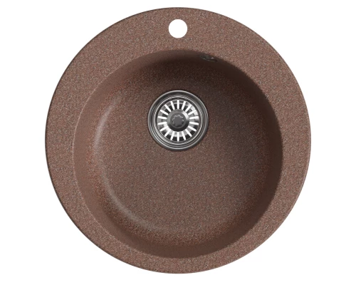 Мойкa MIXLINE ML-GM13 круглая  терракотовая (307) 495мм (глуб. чаши 200) NEW (551889)