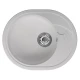 Мойка MIXLINE ML-GM17 овальная с крылом  ультра-белая  (341) 580*470*180мм NEW (551943)