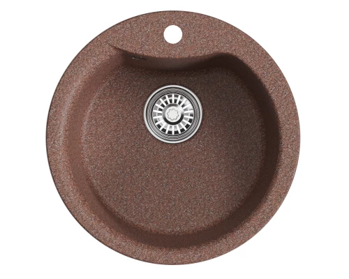 Мойкa MIXLINE ML-GM12 круглая  терракотовая (307) 480мм (глуб. чаши 210) NEW (551832)