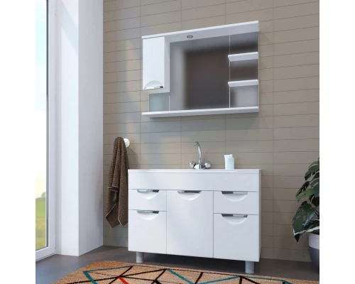 Зеркало шкаф MIXLINE "ЭТЬЕН-100" левый с подсветкой (540873)