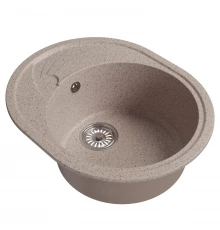 Мойка MIXLINE ML-GM17 овальная с крылом  песочная (302) 580*470*180мм NEW (551936)