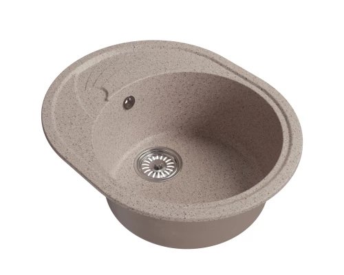 Мойка MIXLINE ML-GM17 овальная с крылом  песочная (302) 580*470*180мм NEW (551936)