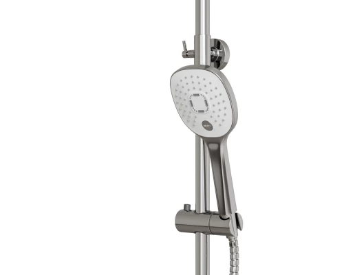 Душевая система MIXLINE ML33-06 "City White" (смеситель 35К с изл+лейка 3поз.+душ.шланг+тропич.душ.) (553216)