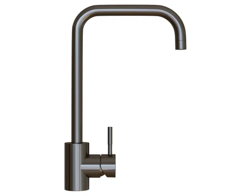 Смеситель для кухни 35k MIXLINE MLSS-0301BL трубчатый излив, ЧЕРНЫЙ ГРАФИТ (553814)