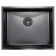 Мойка MIXLINE подстольный монтаж 53х43 (3,0) вып 3 1/2, 22см с сифоном черный графит PRO (547232)