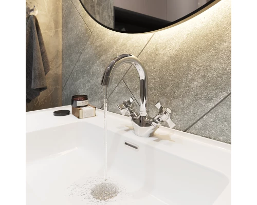 Смеситель для раковины 1/2 кер. MIXLINE ML30-042 "Classic" высокий излив (550777)