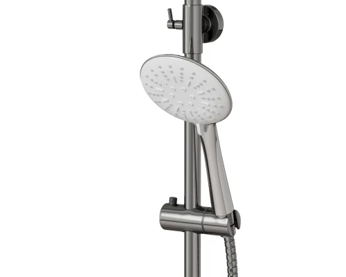 Душевая система MIXLINE ML2415 излив лейка 3 позиции + лейка "Тропический душ" хром/белый (553212)