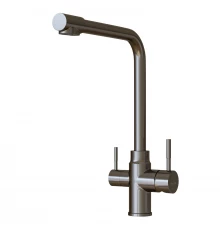 Смеситель для кухни 35k MIXLINE MLSS-0320BL подкл.к фильтру, ЧЕРНЫЙ ГРАФИТ (553820)