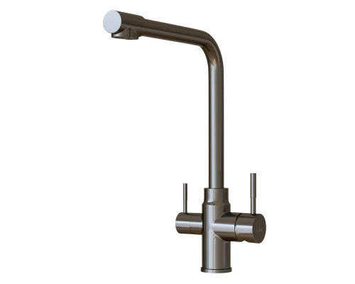 Смеситель для кухни 35k MIXLINE MLSS-0320BL подкл.к фильтру, ЧЕРНЫЙ ГРАФИТ (553820)