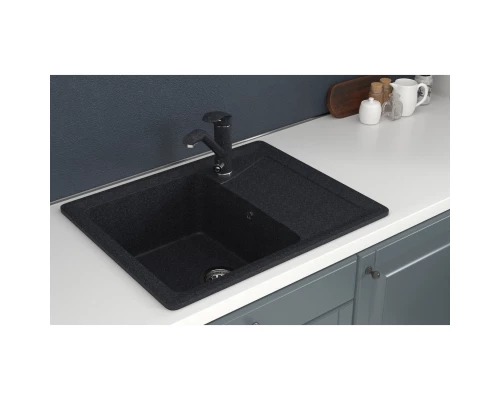 Мойка MIXLINE ML-GMS03 СТАНДАРТ с крылом, черный, 605*490*190мм (551101)