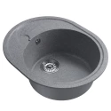 Мойка MIXLINE ML-GM17 овальная с крылом  графит (342) 580*470*180мм NEW (551944)