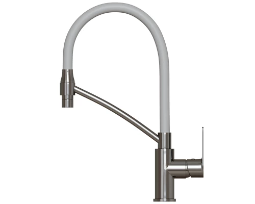 Смеситель для кухни 35к MIXLINE ML26-10 "Life" гибкий излив, б/отв, боковая ручка (553227)