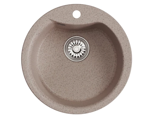 Мойкa MIXLINE ML-GM12 круглая  песочная (302) 480мм (глуб. чаши 210) NEW (551831)