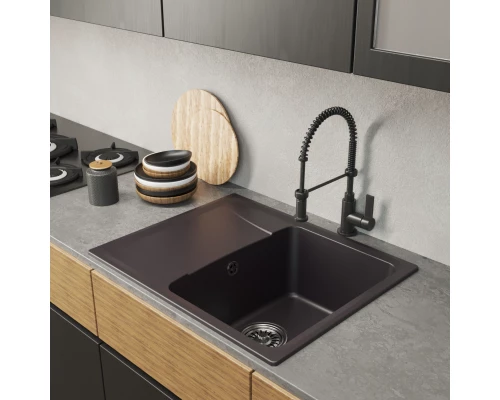 Мойка MIXLINE ML-GM26 с крылом, шоколад, 580*470*190мм NEW (552088)