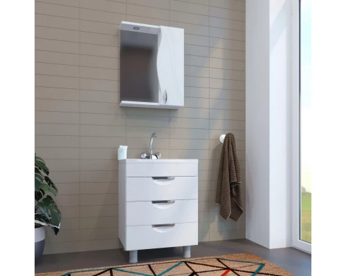 Шкаф навесной MIXLINE "ЛИМА-55" правый  с подсветкой (550*700*151) (551706)