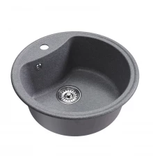 Мойкa MIXLINE ML-GM09 круглая  графит (342) 510 мм (глуб. чаши 190) NEW (551803)