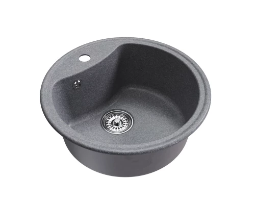 Мойкa MIXLINE ML-GM09 круглая  графит (342) 510 мм (глуб. чаши 190) NEW (551803)