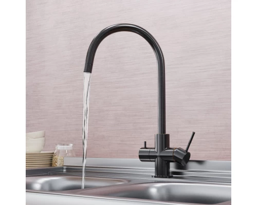 Смеситель для кухни 35k MIXLINE MLSS-03202 бронза подкл.к фильтру (543622)