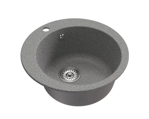 Мойкa MIXLINE ML-GM13 круглая  темно-серая (309) 495мм (глуб. чаши 200) NEW (551891)