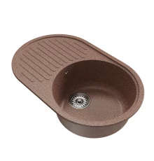 Мойка MIXLINE ML-GM16 овальная с крылом  терракотовая (307) 730*460*180мм NEW (551925)