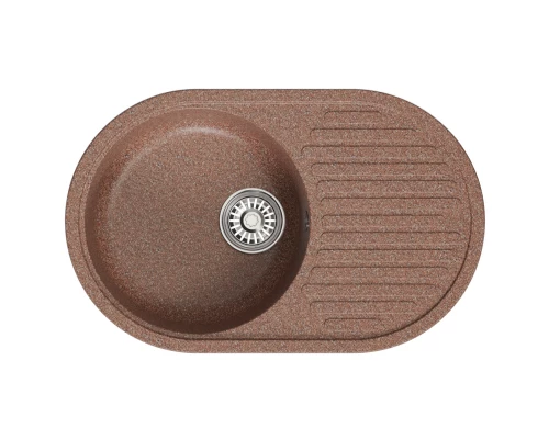 Мойка MIXLINE ML-GM16 овальная с крылом  терракотовая (307) 730*460*180мм NEW (551925)