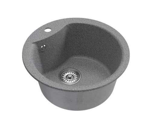 Мойкa MIXLINE ML-GM12 круглая  темно-серая (309) 480мм (глуб. чаши 210) NEW (551834)